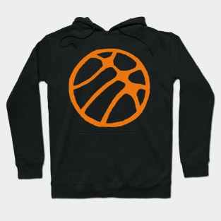 Abstract Basketball Orange Ball Sports Hoodie